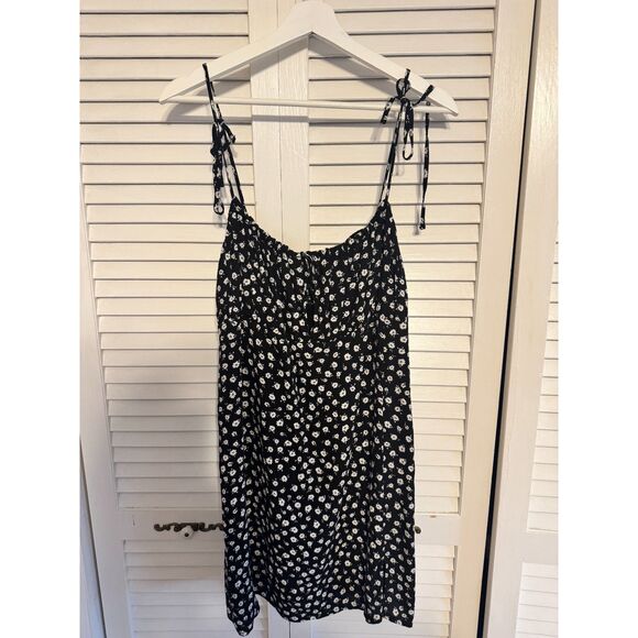 GARAGE DITZY FLORAL Y2K TIE STRAP CASUAL WHIMSYGOTH 2000S DRESS SZ XL - Picture 1 of 3